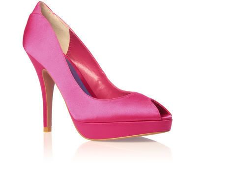 bright pink court shoes