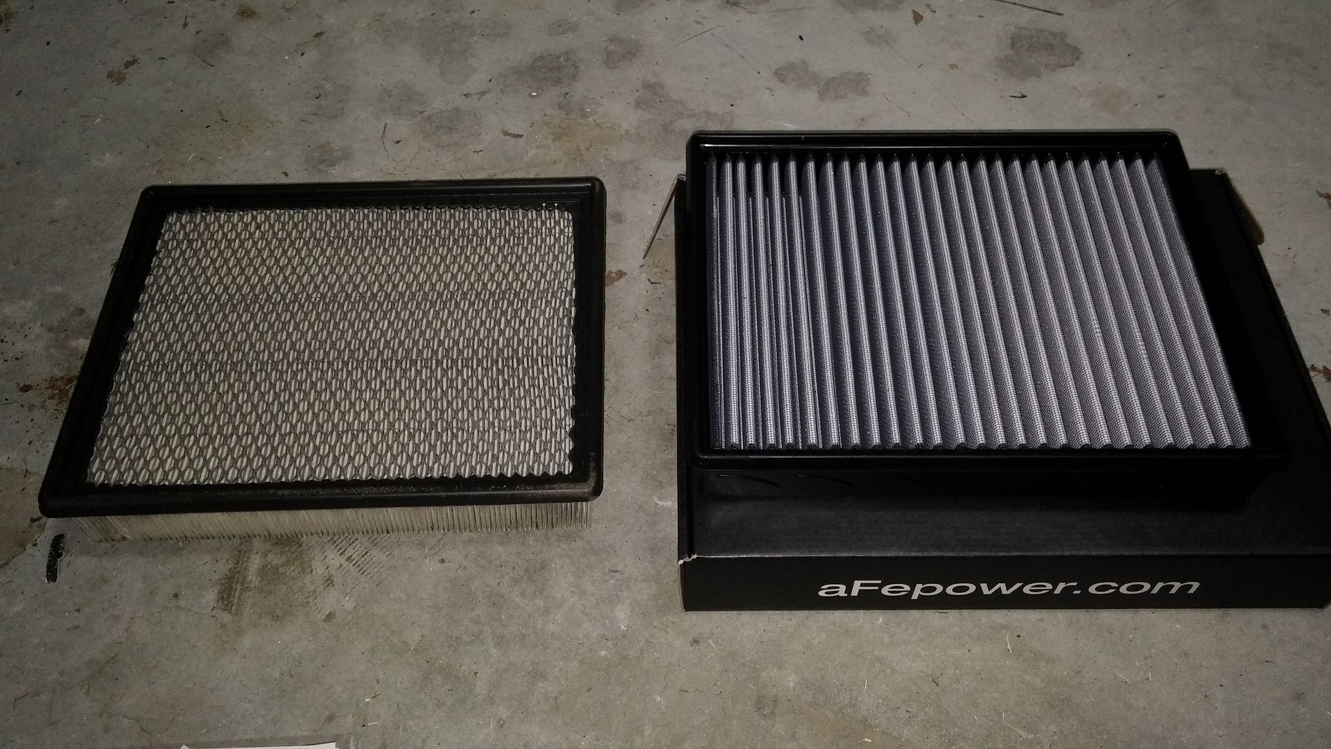 Installed AFE Power Dry s filter and Airaid intake tube Cadillac