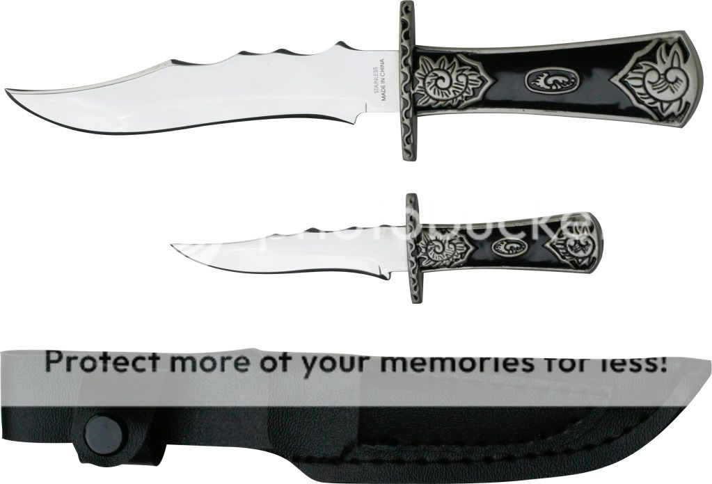 NEW Mini 2 Piece Stainless Steel Dagger Set w/ Sheath  