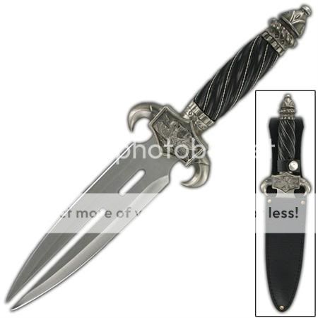 NEW 12.75 Demon Fang Split Blade Fantasy Dagger Knife  