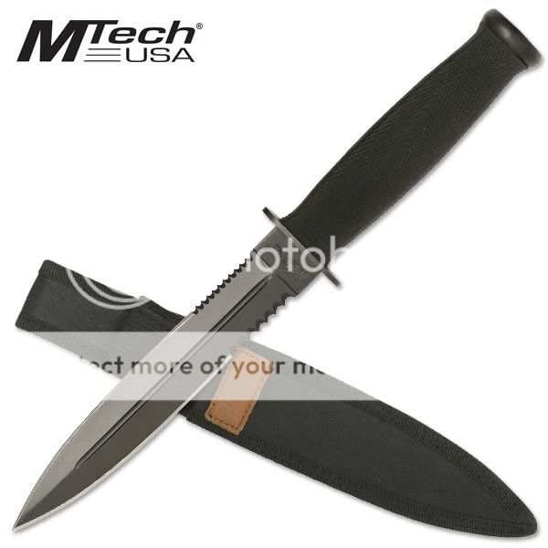 New 11 5 Serrated Double Edged Tactical Dagger Knife