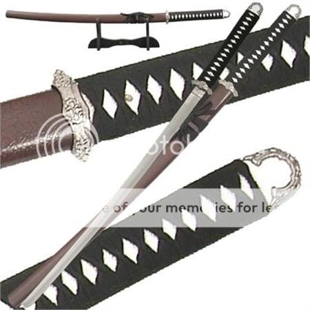 NEW 41 Full Tang Samurai Katana Sword w/ Stand  