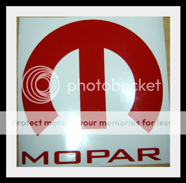 MOPAR LOGO WHITE 3M VINYL DECAL STICKER GRAPHIC  