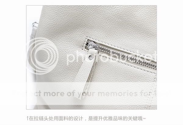 New White Women Genuine Leather Handbag Shoulder Bag 8165