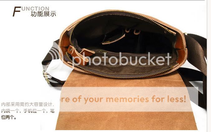 New Brand Brown Genuine Leather Men Messenger Bag 05826