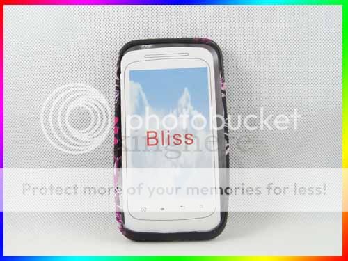 Black Butterfly Soft Rubber Case Cover Skin For HTC Rhyme Bliss S510B 
