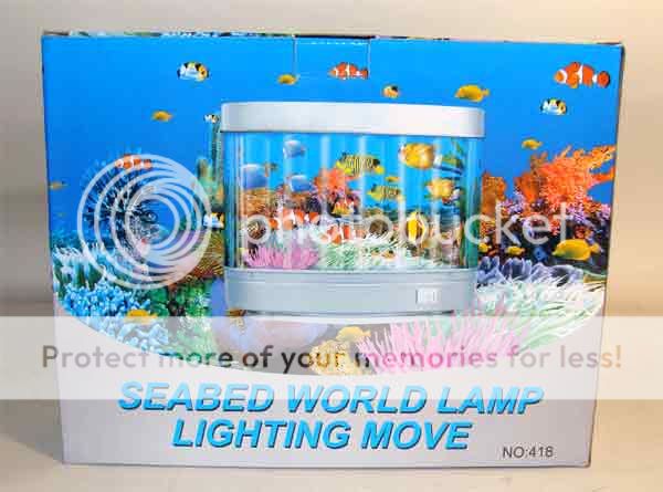 Seabed Aquarium Animated Swimming Exotic Fish Lamp New