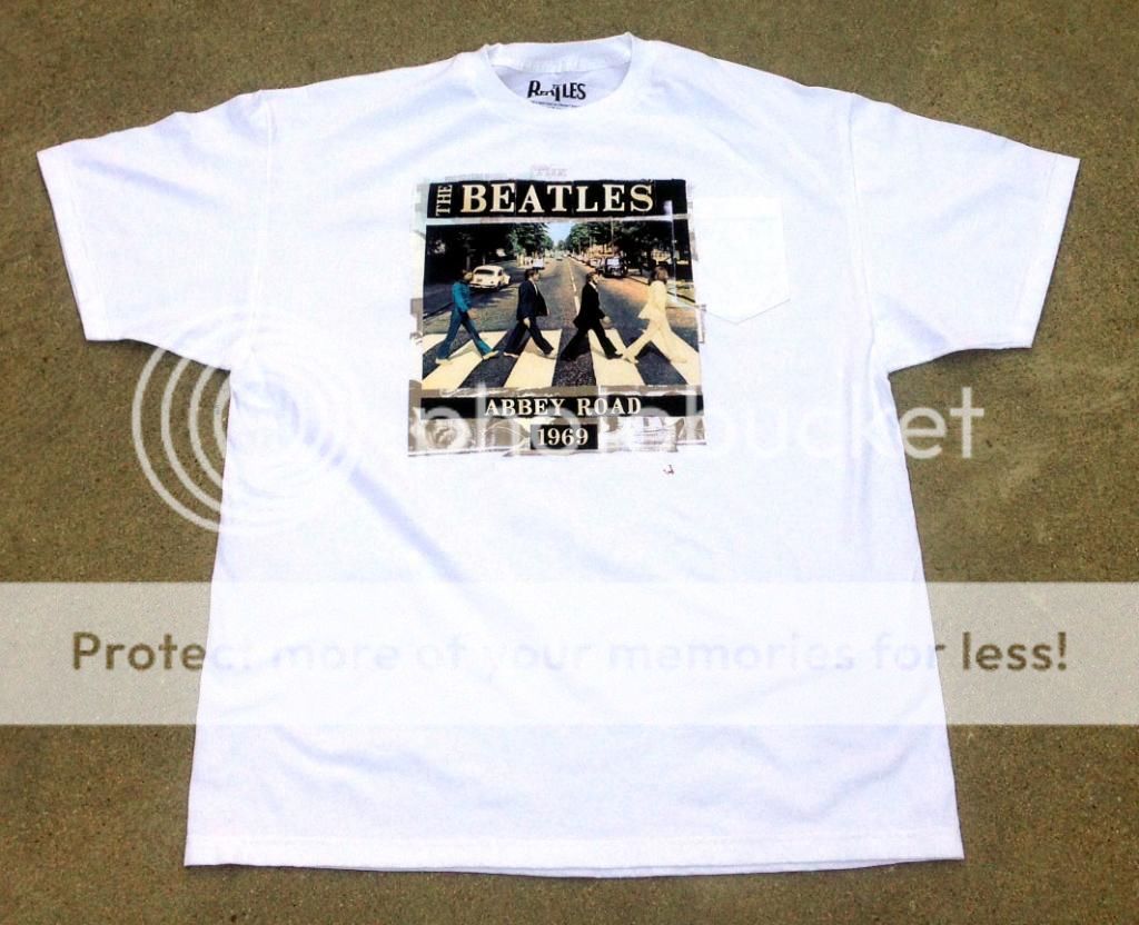 The Beatles Abbey Road Album Cover White Tee Shirt Official Apple Release New