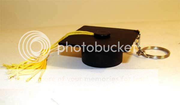 Lot 12 Mortarboard Graduation Cap Keychains Party Favor  