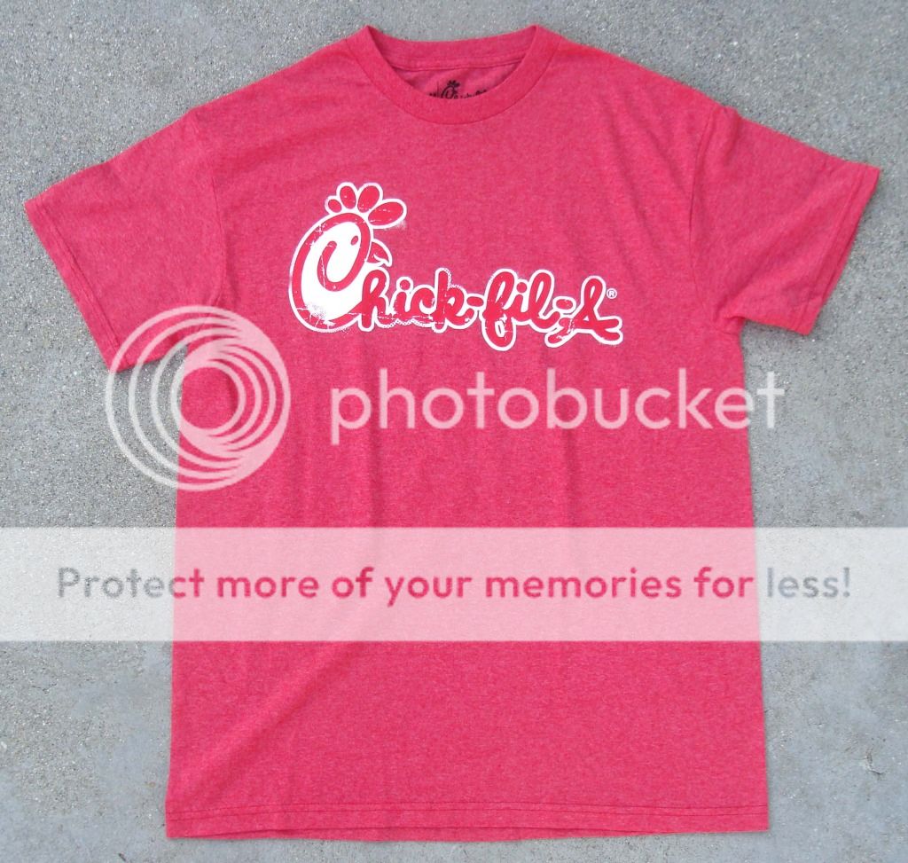 Chick Fil A Restaurant Logo Red Distressed Tee Shirt Adult Sizes New