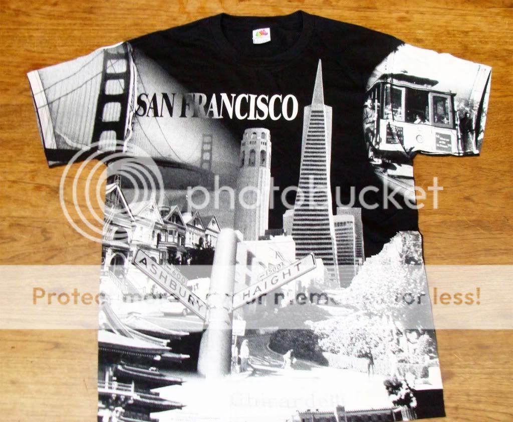 San Francisco California All Over Print Photo Tee Shirt Adult Sizes