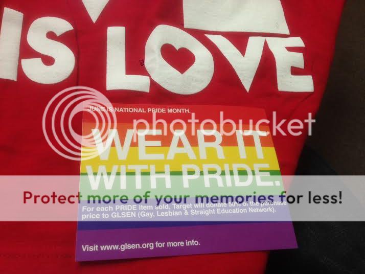 Gay Pride Wear It with Pride Love Is Love Red Tee Shirt Rainbow Flag Brand New