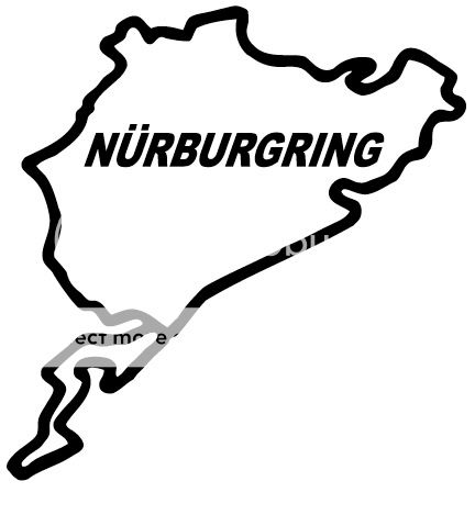 Nurburgring BIG 9 track sticker Decal BMW EVO A4 S4 A3  